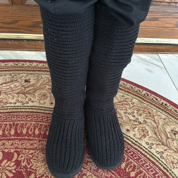 UGG Women's Black Knit Button Boots - Picture 6 of 17